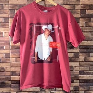 Brad Paisley : 2005 World Tour T Shirt Large Size ( L ) Red Unisex